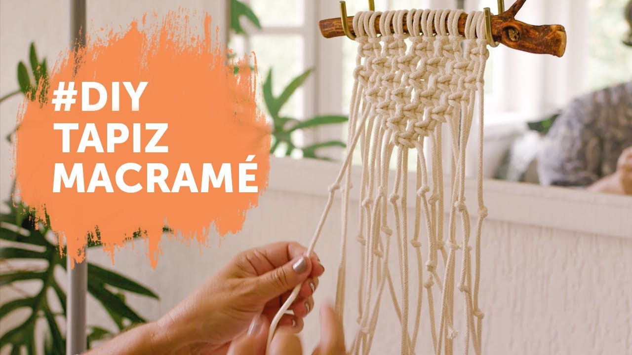 CÓMO HACER TAPIZ DECORATIVO EN MACRAMÉ (DIY WALL HANGING) | TUTORIAL PASO A PASO