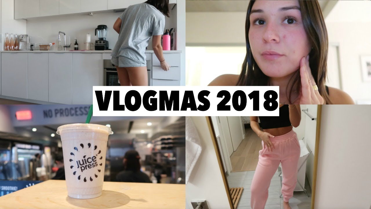 VLOGMAS 2018: getting into a new healthy routine + working out!