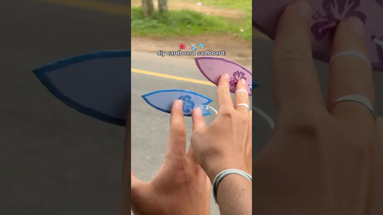 😍🫧🏄🏻&zwj;♀️ Cardboard SURFboards 🐬🌊 DIY Summer Beach Craft Idea 🌺 Tutorial #diy #surf #craft