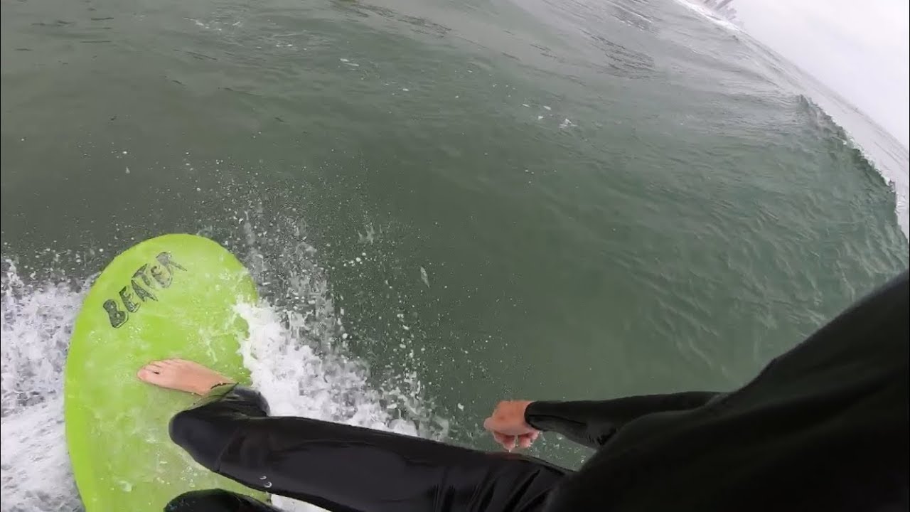 Gold Coast Surfing GoPro POV - Beater 46 inch foamie - Broadbeach QLD