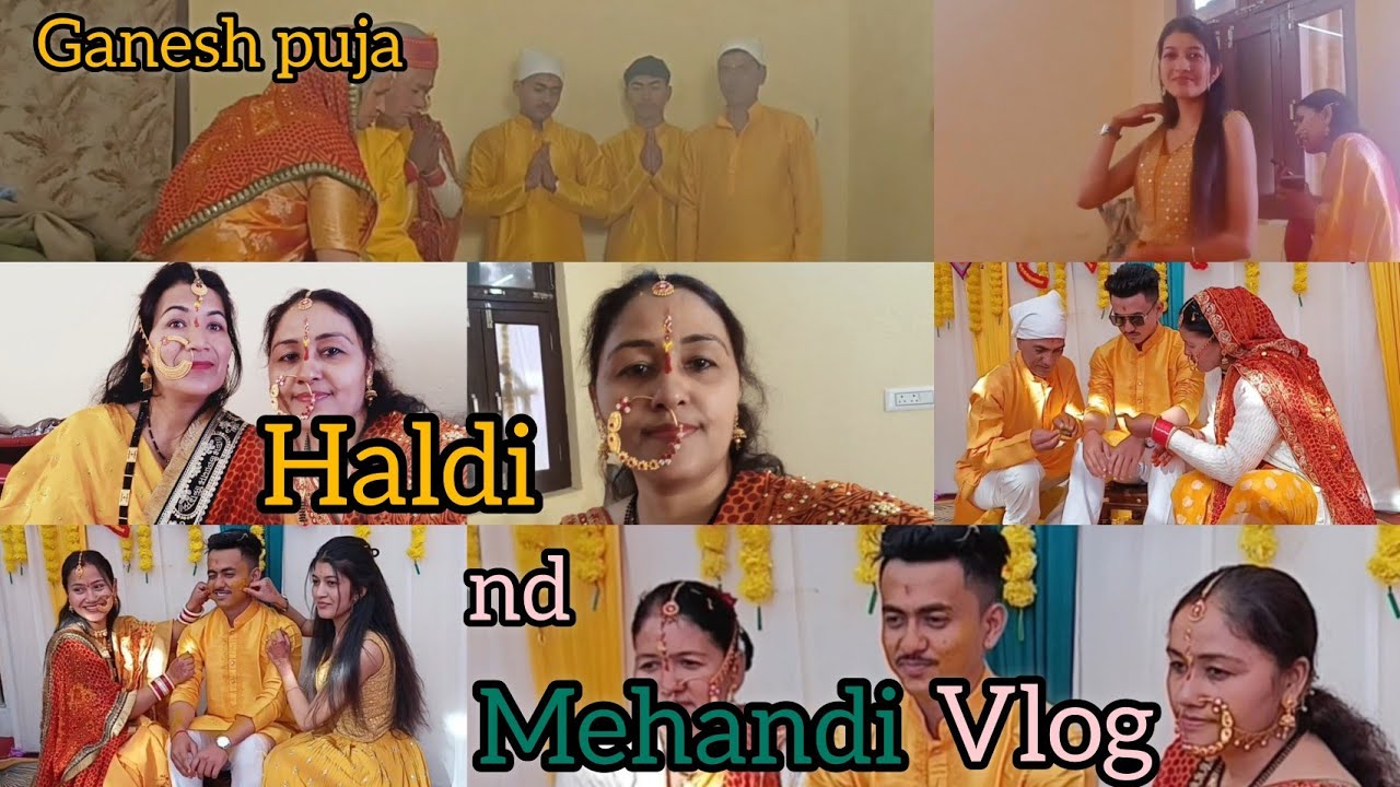 Haldi nd Mehendi vlog || Part - 1 || Hema dhami vlog