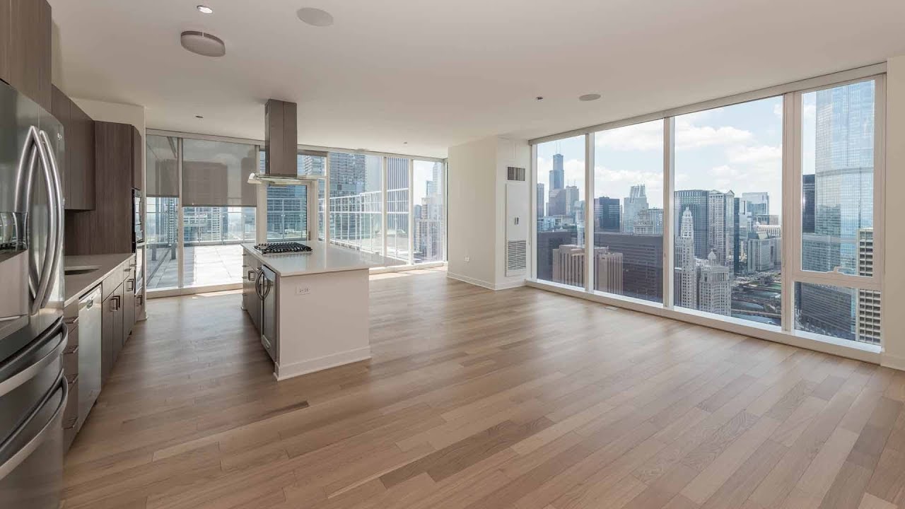 A penthouse with a fabulous terrace at Streeterville's North Water tower