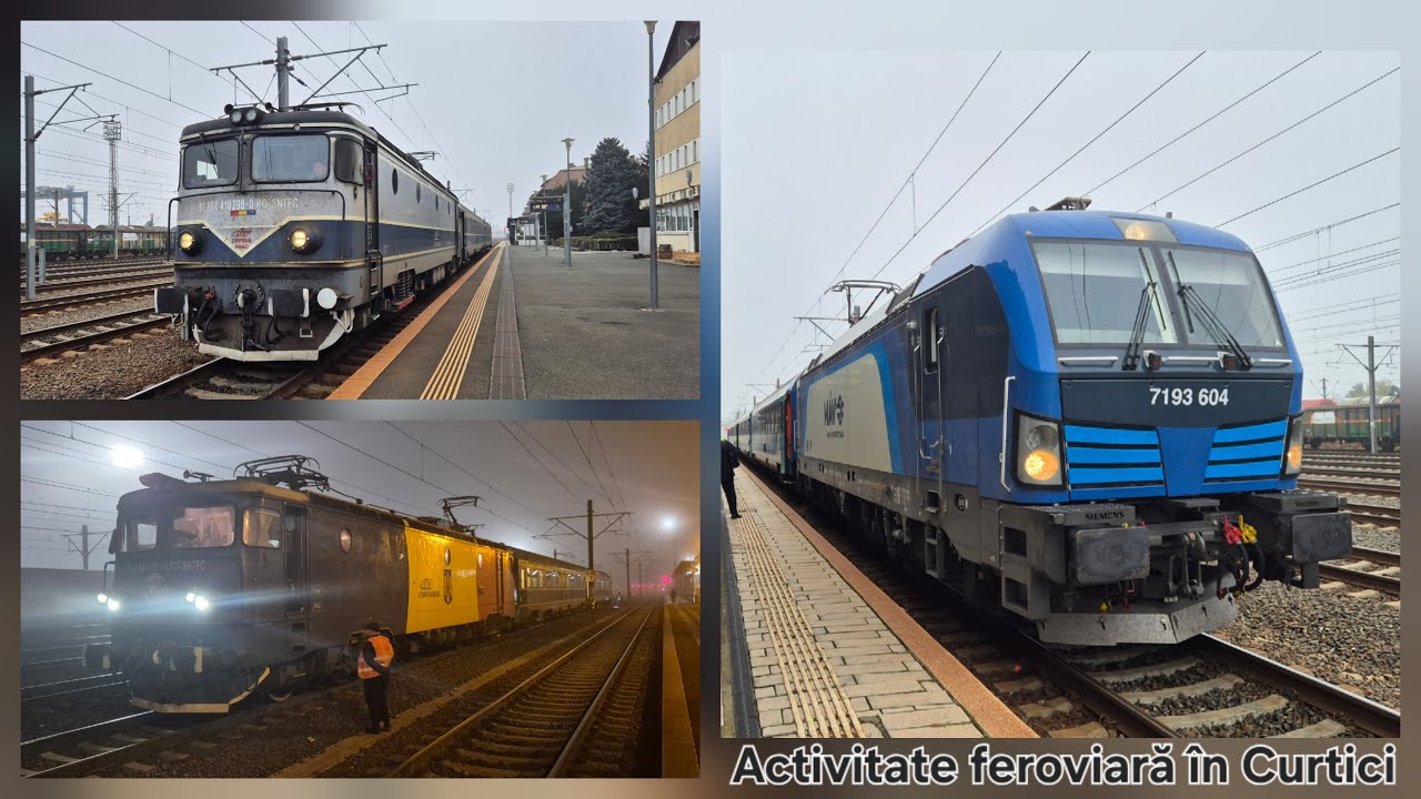 Trenuri și activitate feroviară în gara Curtici / Trains and rail activity in Curtici - 13.11.25