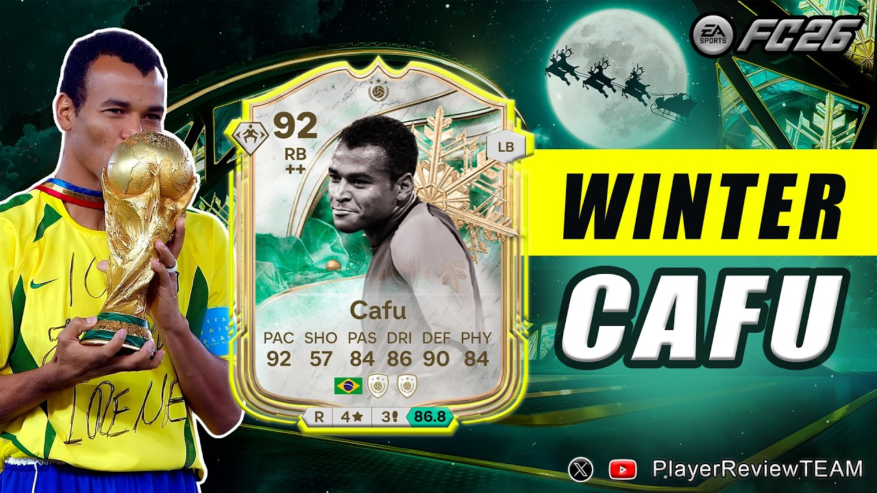 4⭐3⭐ Cafu 92 Winter Wildcards Icon SBC | Обзор игрока FC 26
