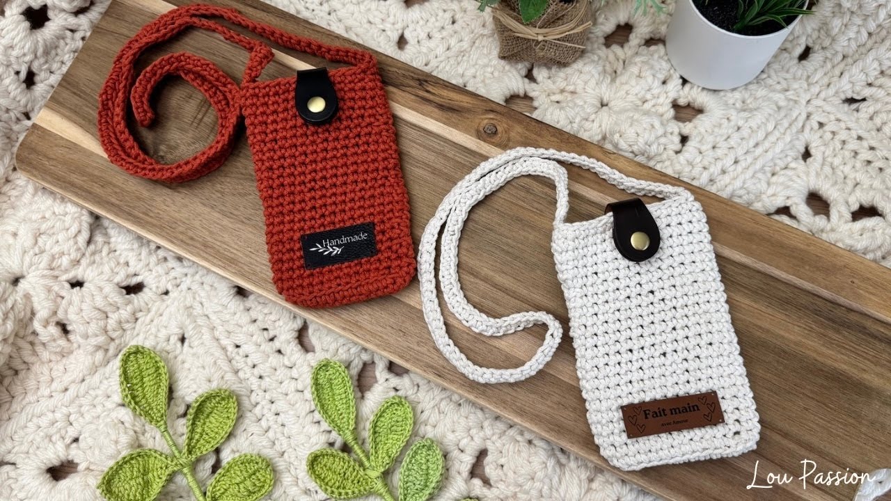 Tuto Pochette Téléphone au Crochet Facile – Spécial Débutants en Mailles Serrées #loupassion