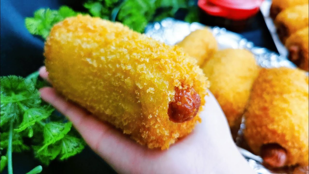 โดนัท​ไส้กรอก​ หอม​ กรอบ​ อร่อย!! || Sausage Donuts