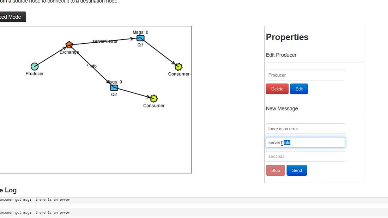 Topic Exchange in RAbbitmQ Simulator
