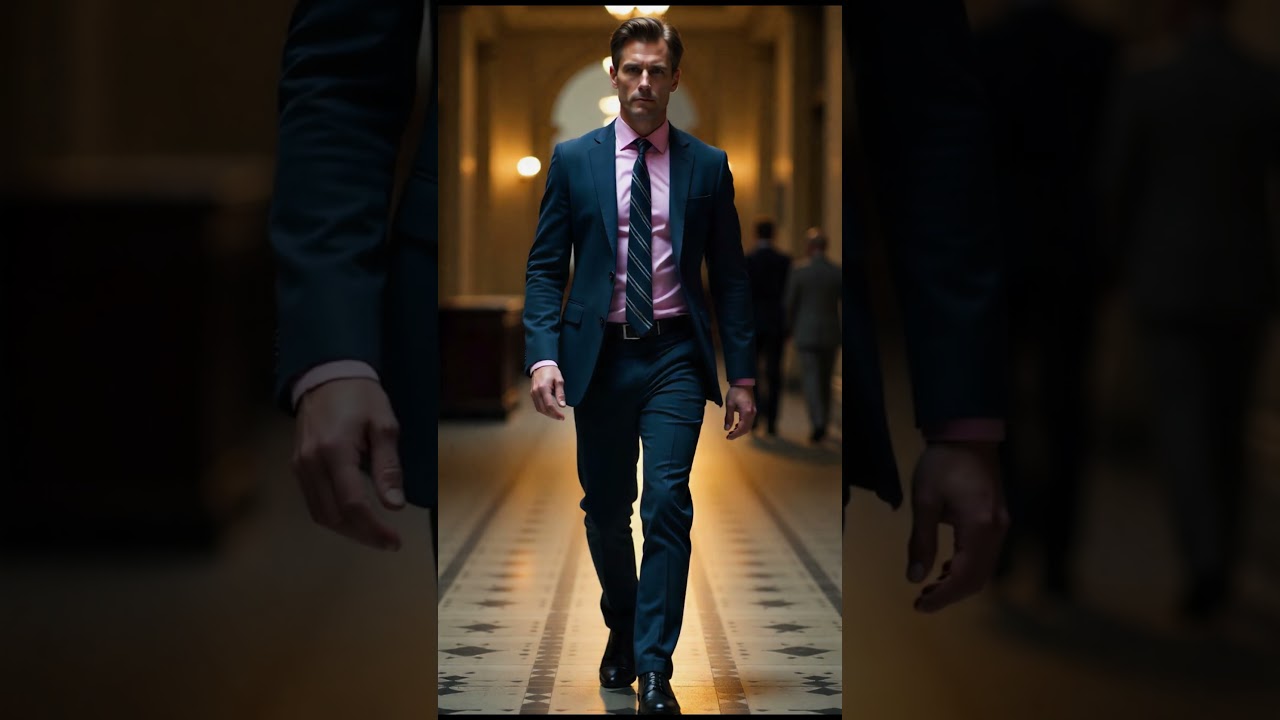 The Power & Empathy Dress Code: Navy Suit & Pink Shirt for Modern Leaders