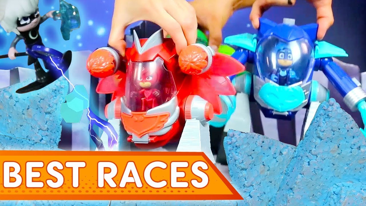PJ Masks Creations 💜 BEST Races | Catboy's Ice Race and More | Play with PJ Masks