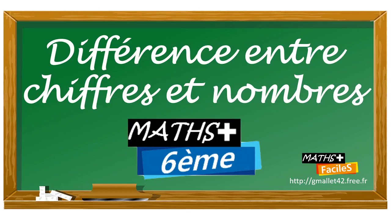 Nombres entiers différence entre nombre et chiffre