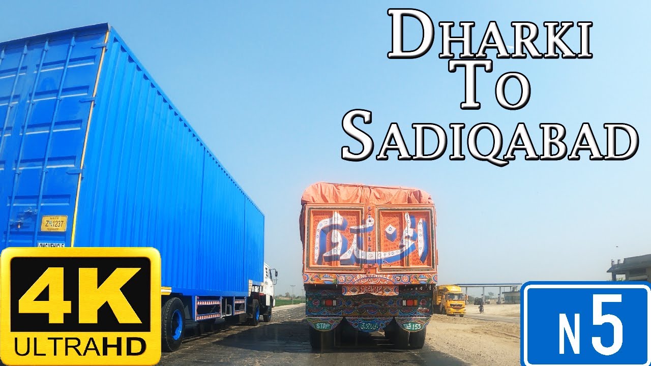 DAHARKI CITY TO SADIQABAD N5 NATIONAL HIGHWAY DRIVE THROUGH 2021 ROAD TRIP GOPRO 8 UHD 4K