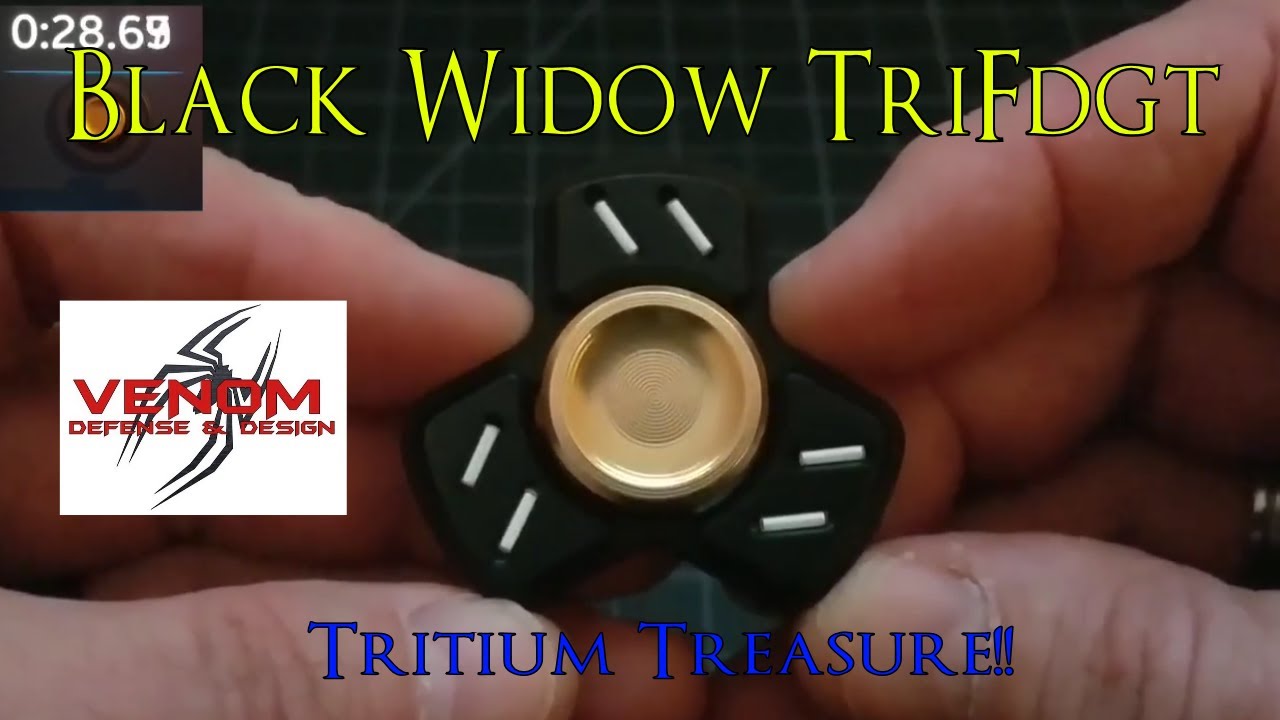 Fidget Spinner Review: Black Widow TriFdgt by Venom Defense and Design with Tritium Vials