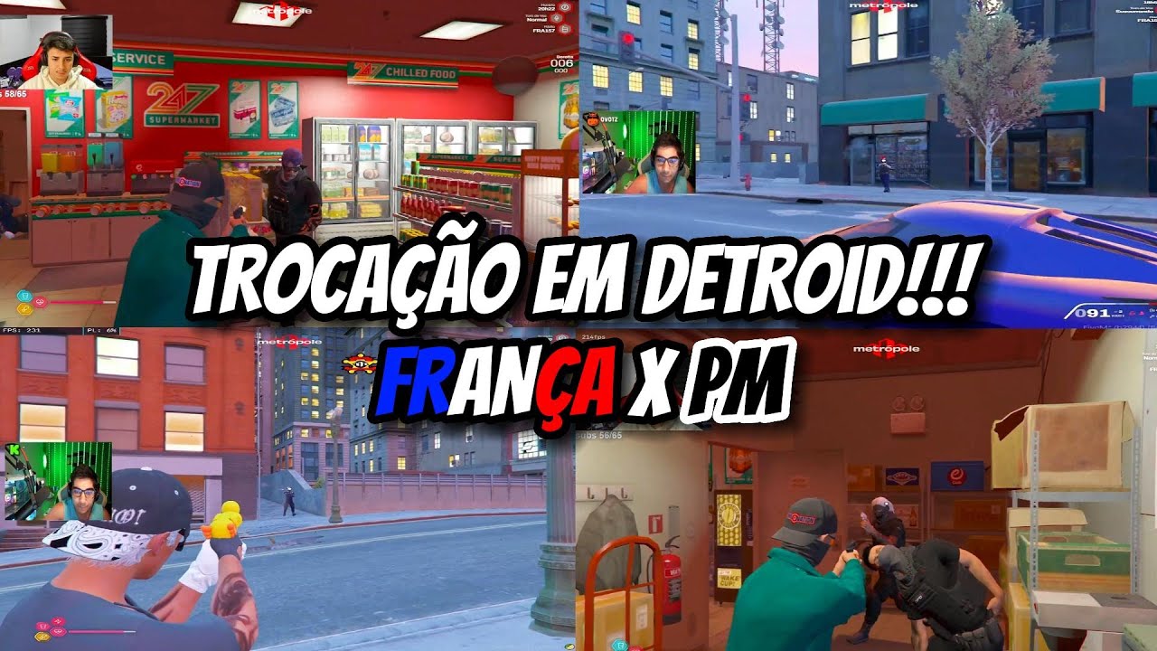 TROCAÇÃO EM DETROID!!! KROOZZ AM4SS0U COM 8 BALAS!!! FRANÇA X PM