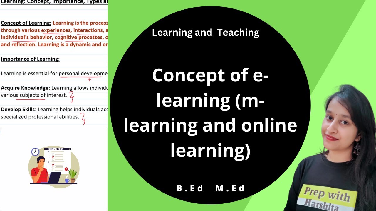 Concept of e-learning (m-learning and online learning) | Learning and Teaching