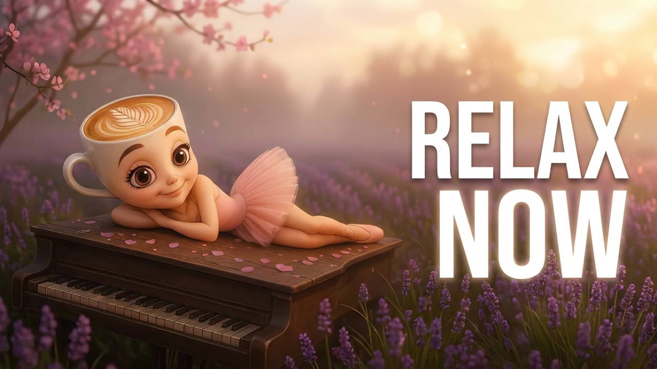 Relaxing Brainrot Music | Sleep on a Piano over a Sakura Lavender field