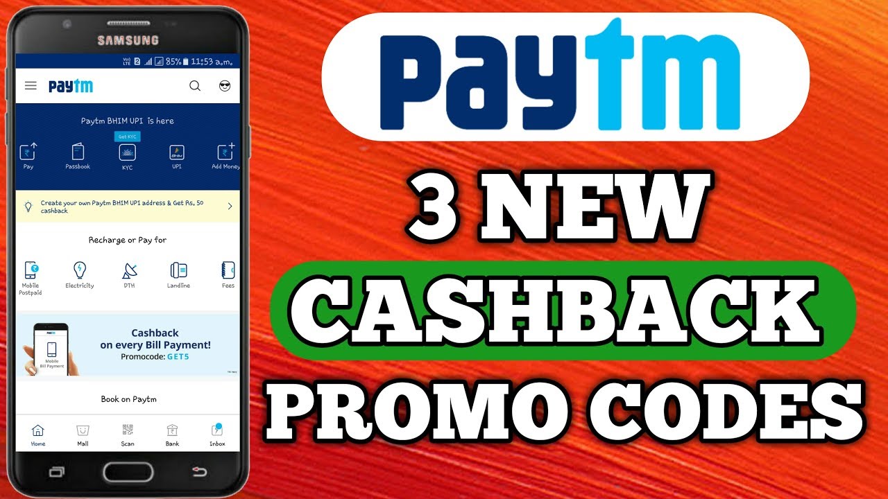 Paytm New Promo Codes || Paytm New Cashback Offers
