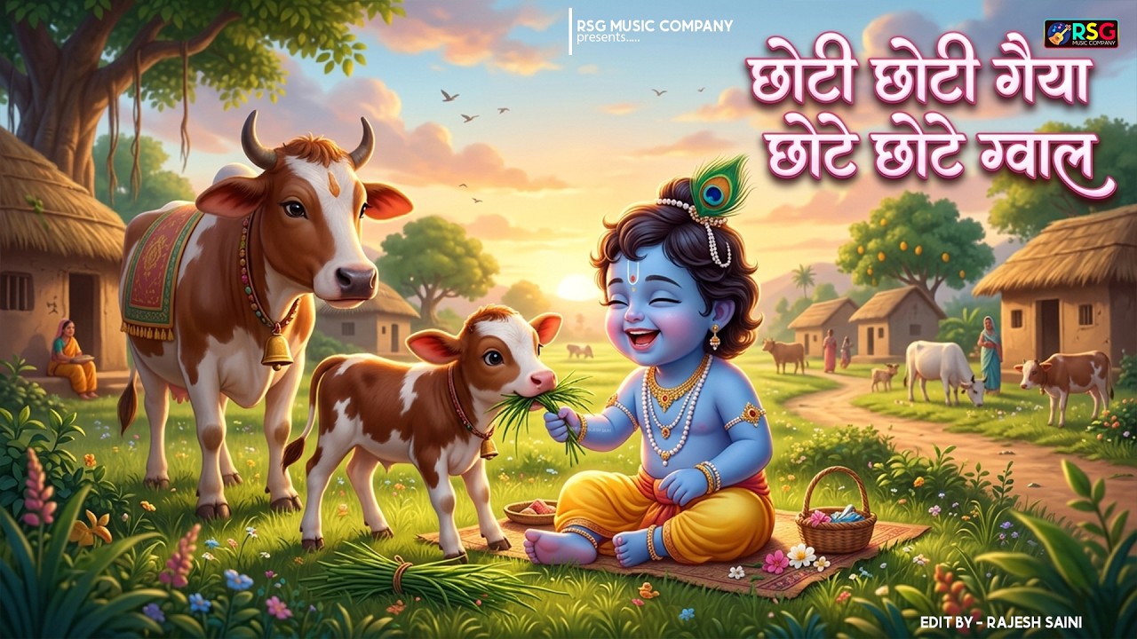 Choti Choti Gaiya, Chote Chote Gwal   छोटी छोटी गैया   #Little Krishna Bhajan   Krishna Bal Leela