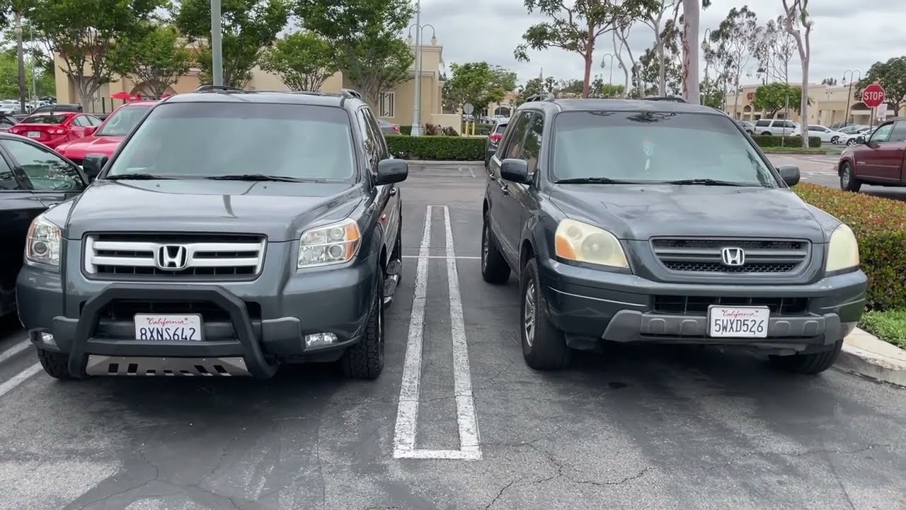 2006 pilot vs 2005 exterior styling