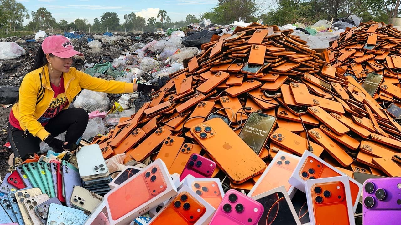 Top5...!Found A lots of phone Oppo_Vivo_iPhone 11.12.13...17PM in the Garbage Dump,Restoration phone