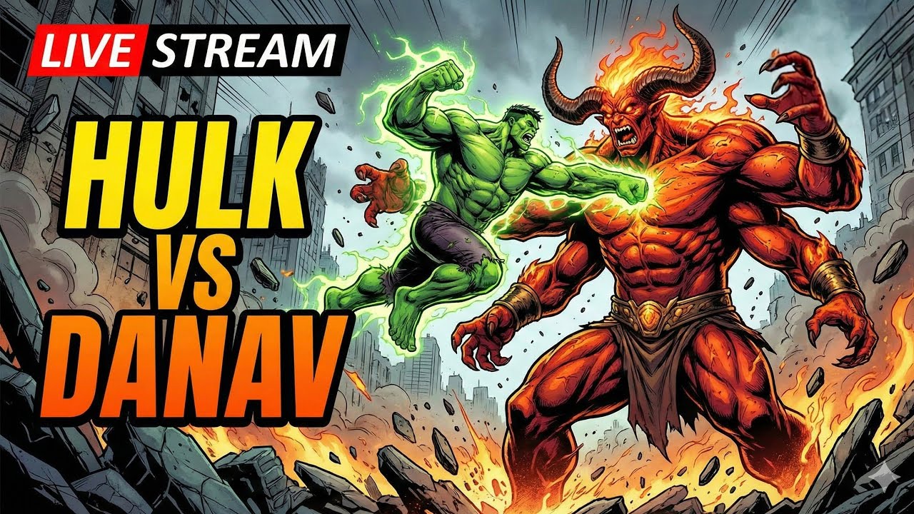 हल्क🧟‍♂️ vs दनाव fighting #hulk #danav #live #crtoon