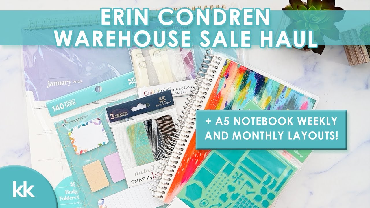 Erin Condren Haul and A5 Notebook Layouts Create Your Own A5 Vertical and Hourly Planner DIY Weekly
