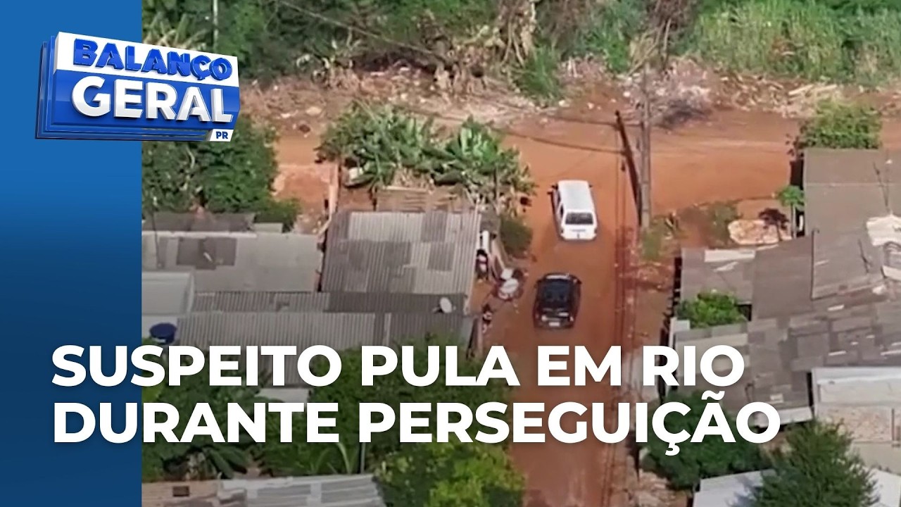 Motorista pula em rio para tentar fugir da polícia após perseguição em Foz do Iguaçu