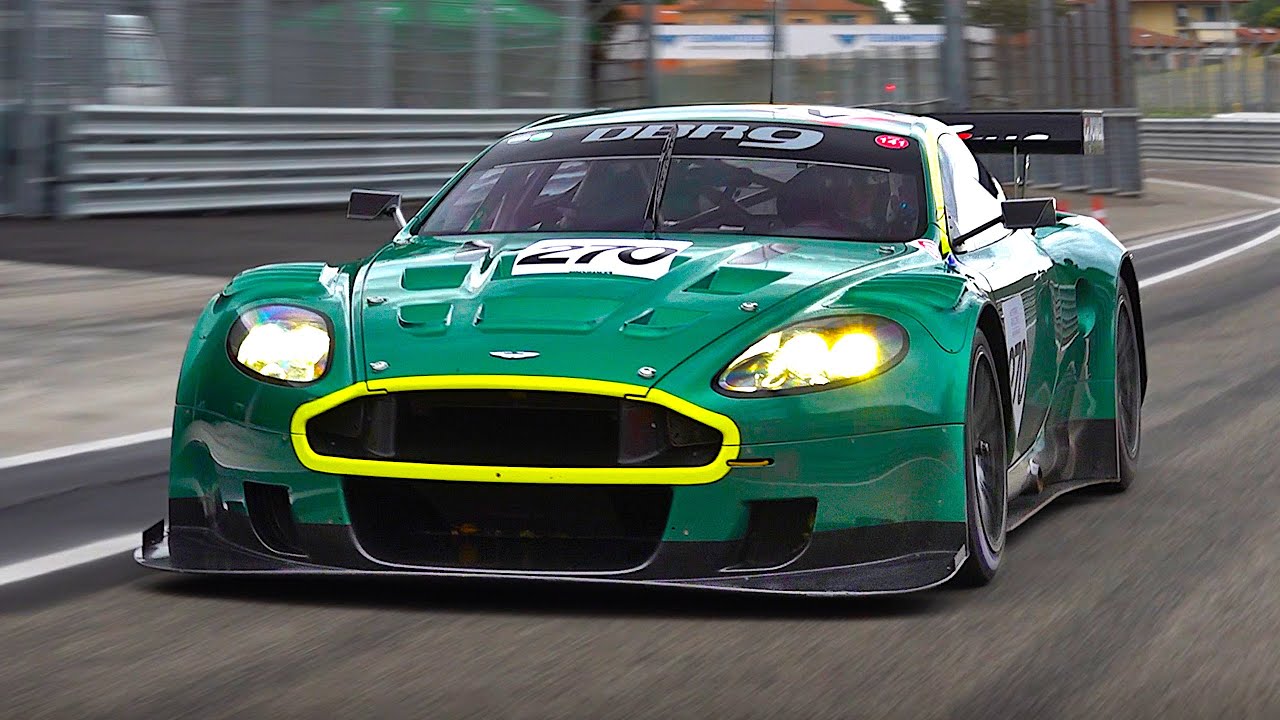 Onboard the iconic 2005 Aston Martin DBR9 GT1 racecar feat. Howling 6.0 liter V12 engine Sounds!