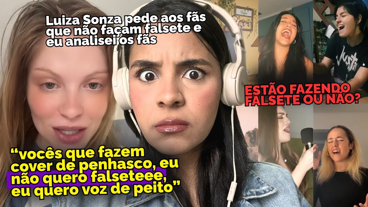 PROF DE CANTO REAGINDO AOS FÃS DA LUIZA SONZA FAZENDO O AGUDO DE PENHASCO - Foi falsete ou não foi?