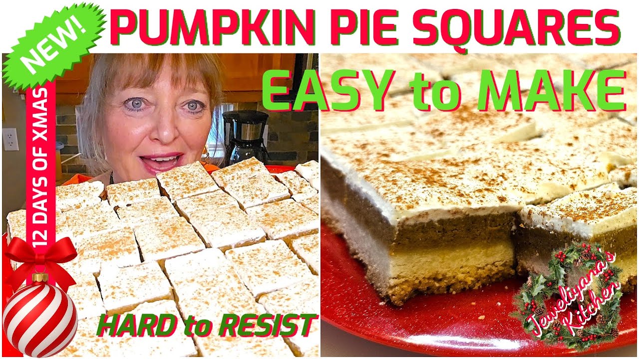 🍂 Pumpkin Pie Squares  - Perfect Holiday Dessert for Christmas n Thanksgiving | Easy Recipe  🎃