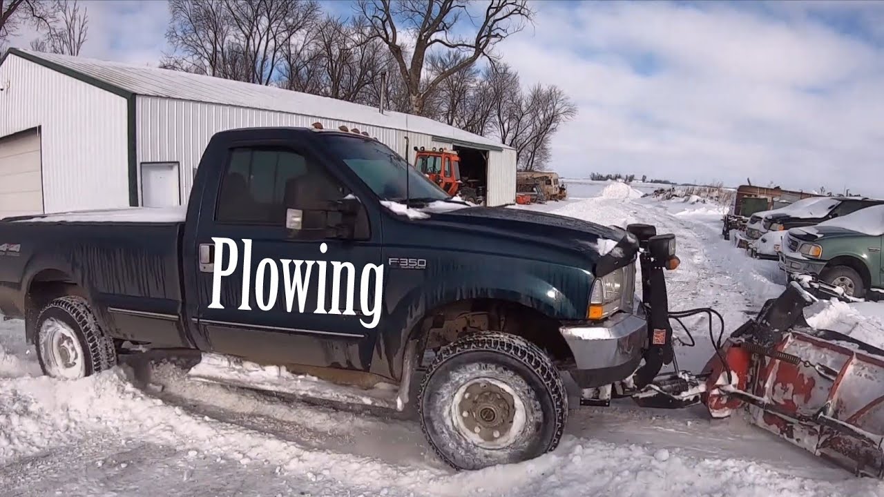 #F350 #Powerstoke убирает снег #Boss V-образный отвал