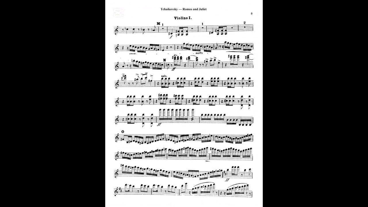 Tchaikovsky - Romeo and Juliet (Fantasy Overture) Violin 1