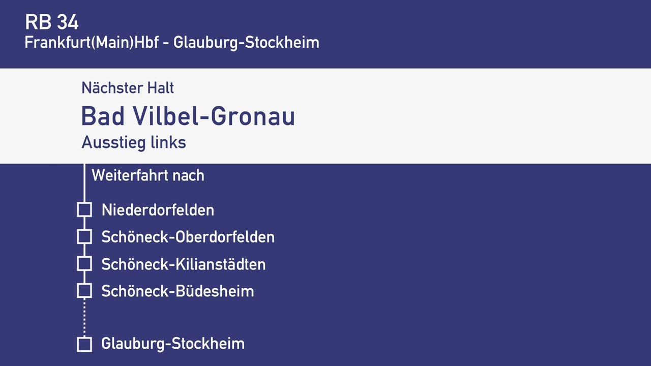 [DB Regio] Ansagen der RB 34 von Frankfurt(Main)Hbf nach Glauburg-Stockheim