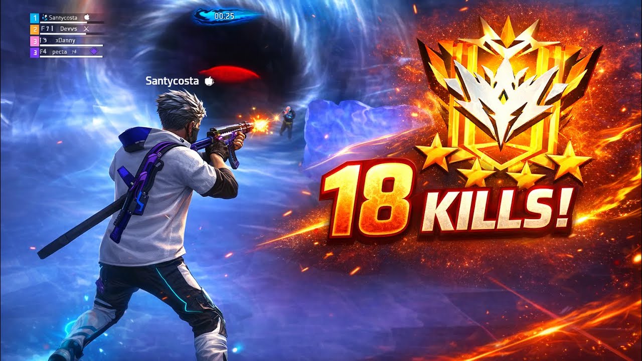 Con esta partida llegué a gran maestro 4 estrellas #freefire #ipad 