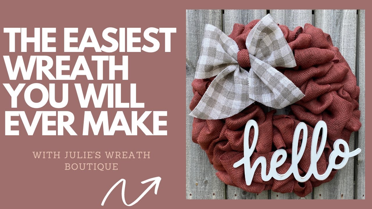 The Easiest Wreath You Will Ever Make | How to Make a Burlap Wreath | Dollar Tree Wreath | Easy DIY