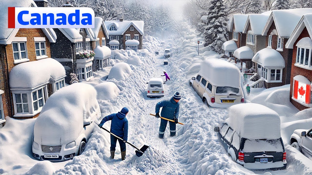 Extreme Blizzard SLAMS Canada ! ❄️ Homes & Cars Buried in Snow Across Ontario & Quebec