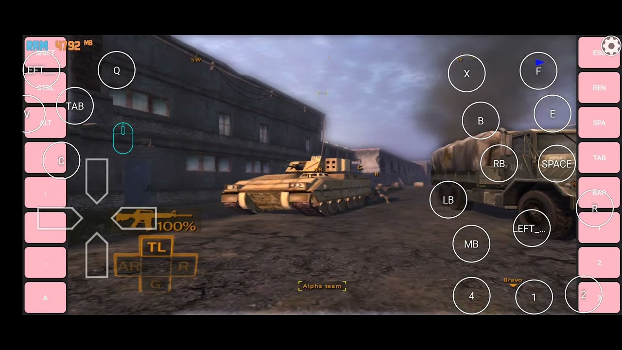 Full Spectrum Warrior on Android using exagear windows emulator