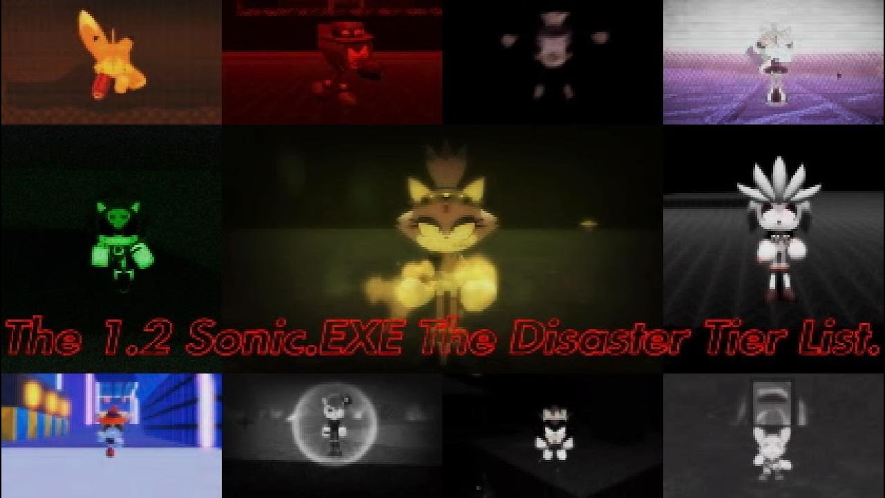 The Sonic.EXE The Disaster 1.2 Tier List. ||Sonic.EXE The Disaster 1.2