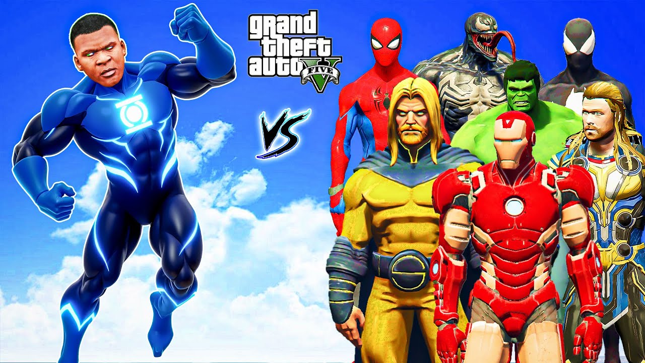 FRANKLIN VS SHADOW AVENGERS in GTA 5 | The Avenger: The Cosmic War -#023