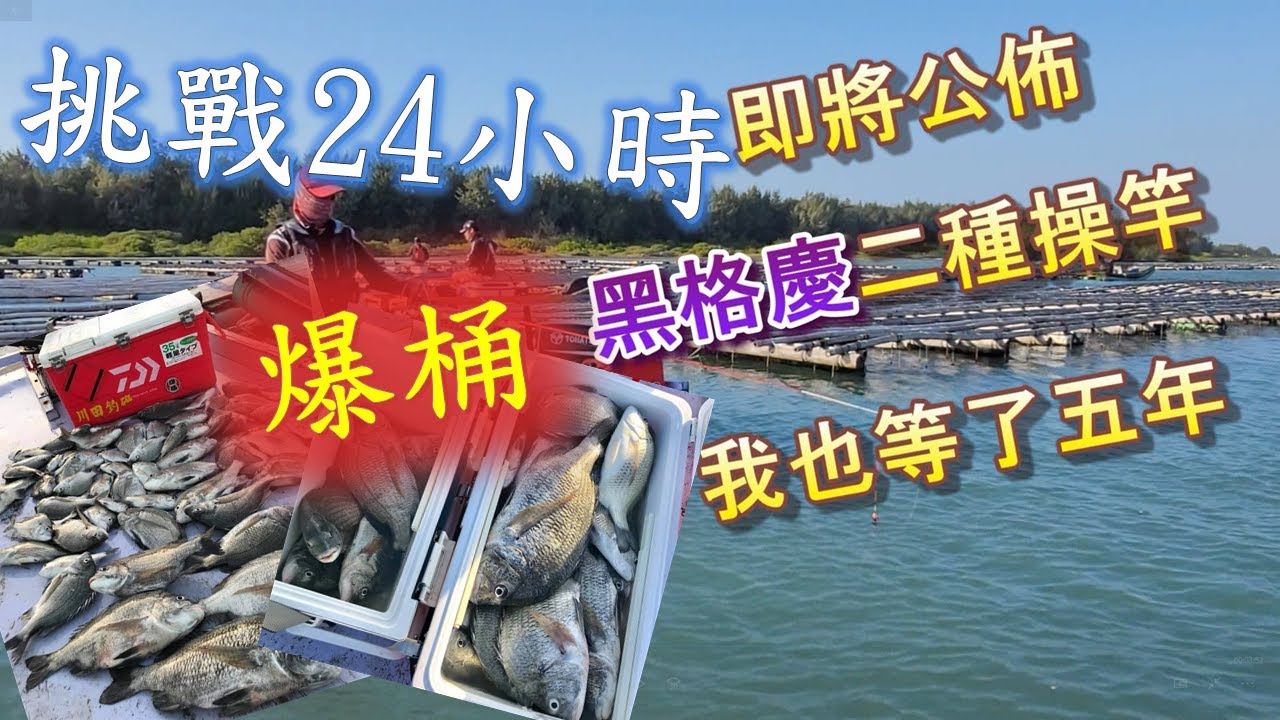 黑格慶挑戰連釣24小時爆桶,及二種操竿公佈,一等就是五年! #釣魚#黑鯛#黑格#笩釣#fishing