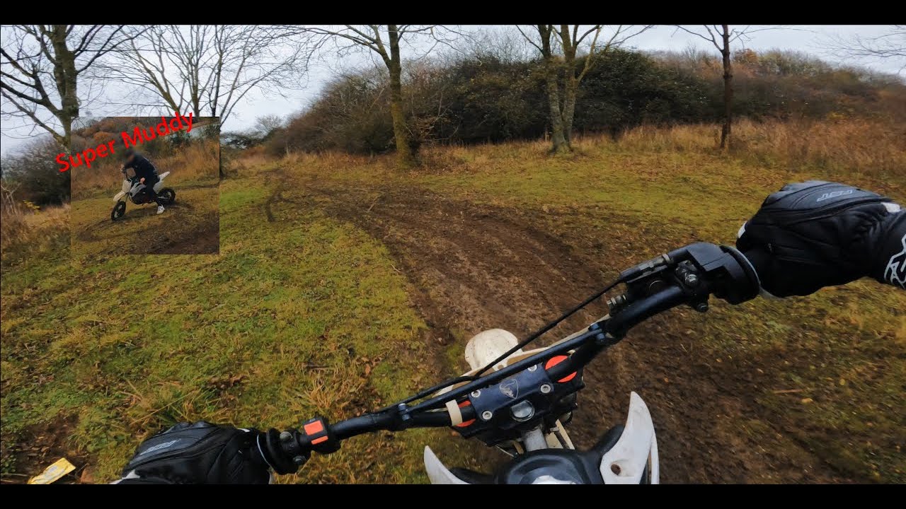 Riding a 160 Pit bike in mud
