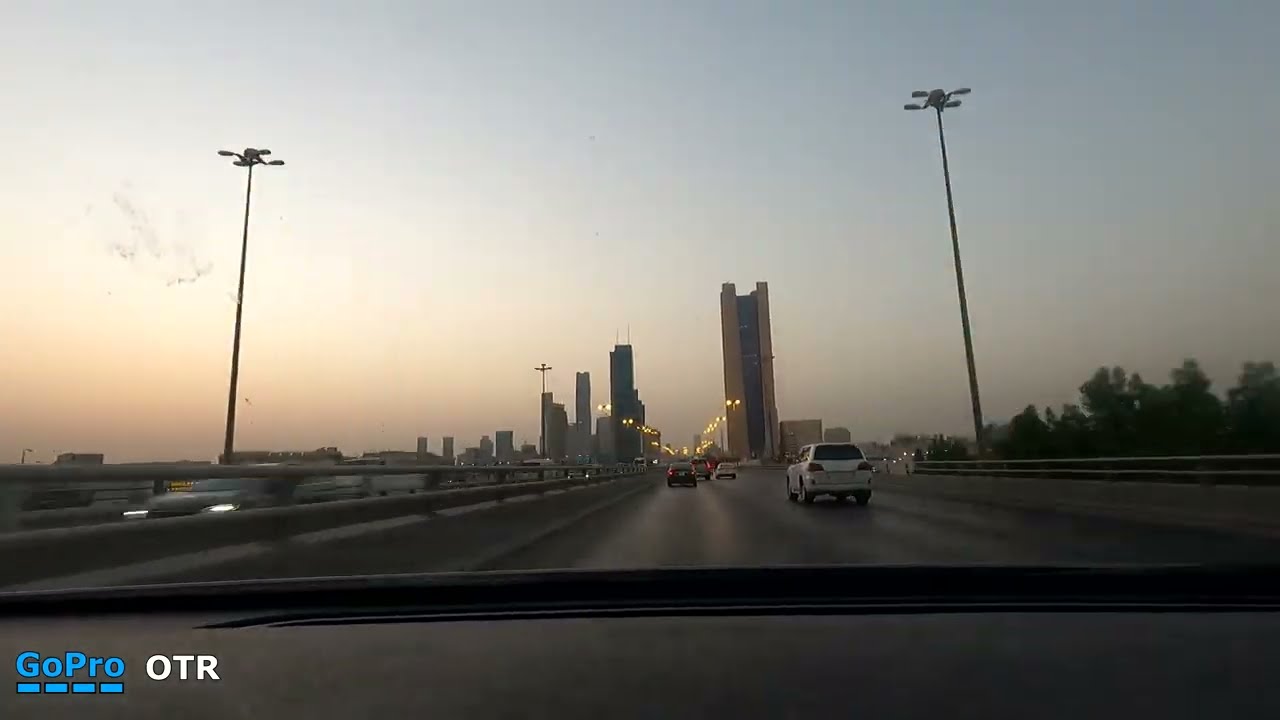 GoPro On The road Vlog 11  || driving in Riyadh with Sunset Time.
