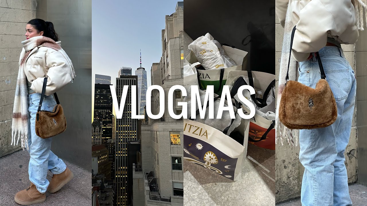 VLOGMAS DAY 2: car grwm, NYC, $2,500 Aritzia haul + celebrating 100k !!