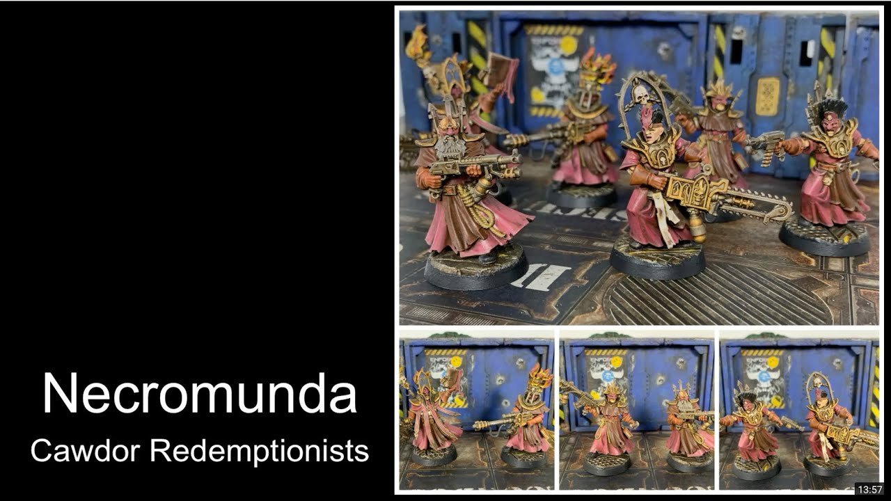 Necromunda Cawdor redemptionists painting , how to rescue an ink wash disaster