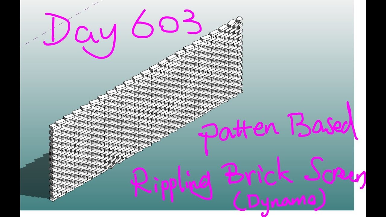 Revit Exercise (Day 603) - Pattern Based Rippling Brick Screen (Dynamo)