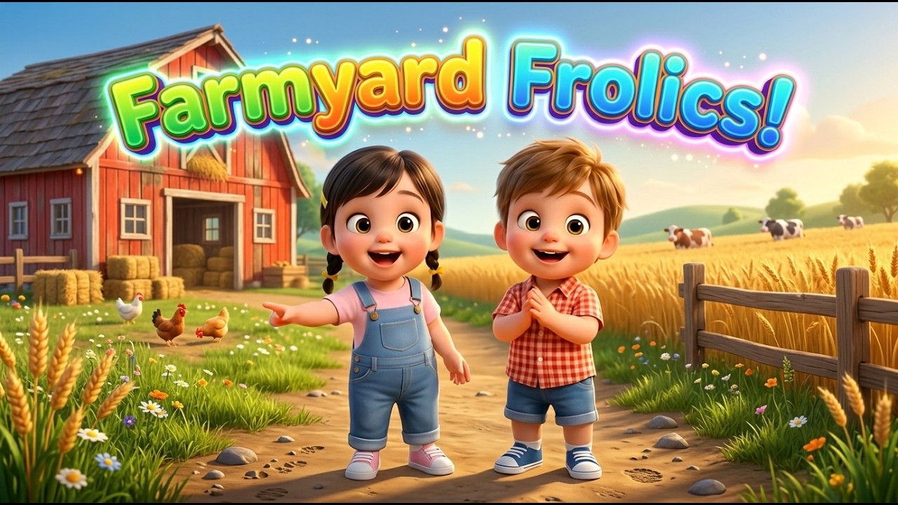 Farmyard Frolics 🐄 | Fun Farm Animal Song for Kids | Mini Me Bop