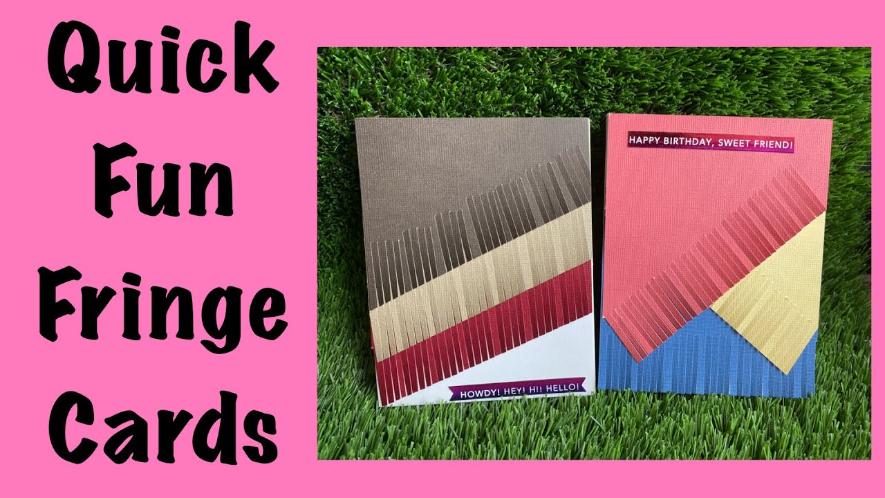 Quick fun fringe cards #ShopYourStashSeptember2023 #crafty #cardmakersofinstagram