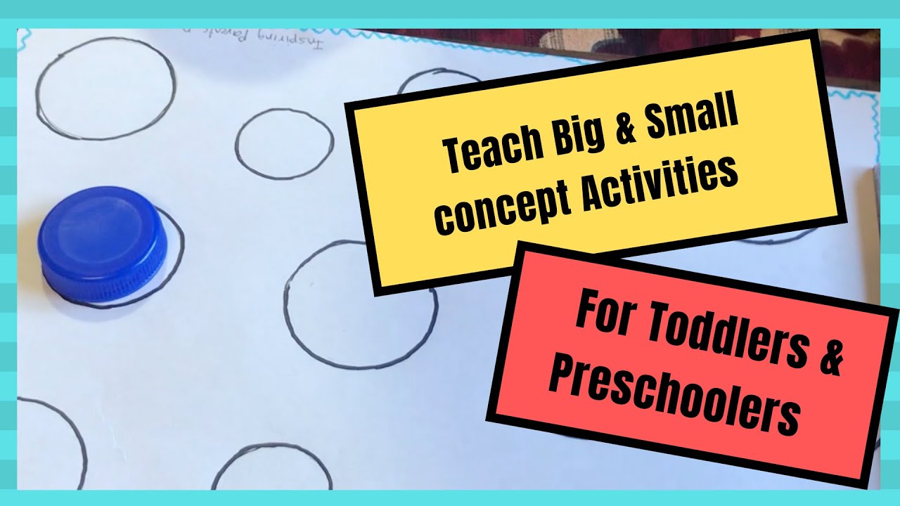 How to Teach BIG & Small size concept at home to 2-3 year old| DIY Big/small PRESCHOOL lesson plan
