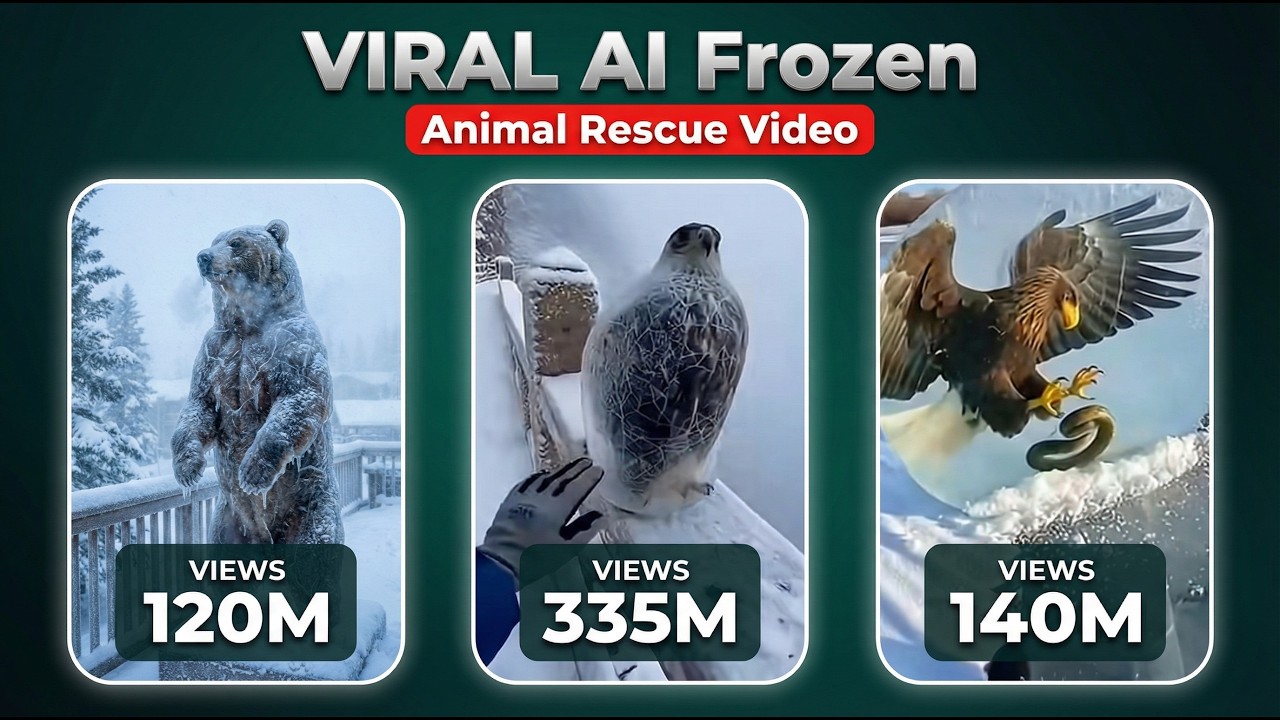 Make VIRAL Frozen Animal Rescue Videos with AI in 5 Minutes! (Full Tutorial)  | #aivideo | nano clip