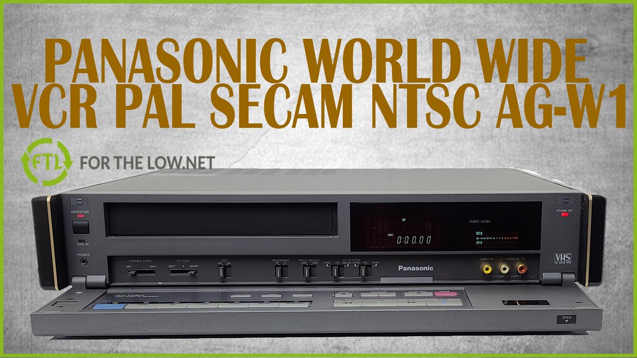 PANASONIC AG-W1 VHS VCR Player: Best Region-Free Video Player for NTSC PAL SECAM Formats Worldwide!