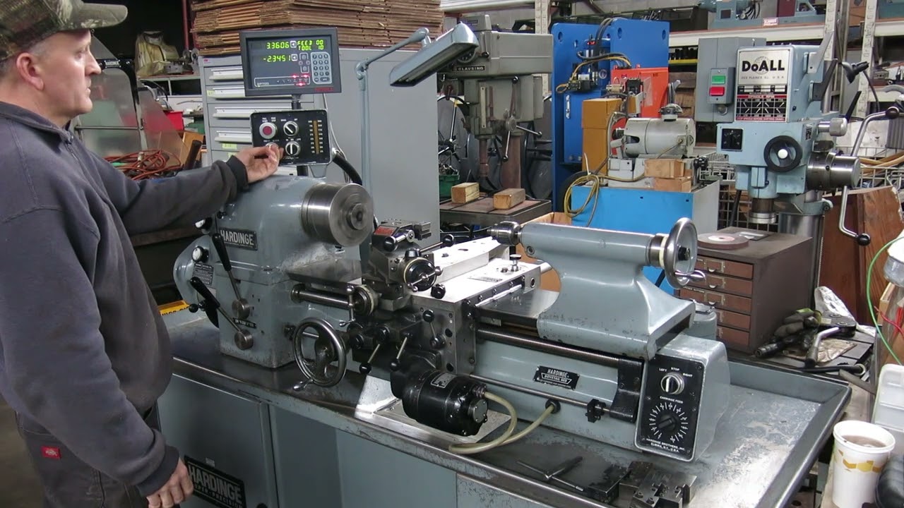 Hardinge Hlv-h Super Precision Toolroom Lathe with Newall DRO @ Mullin Machinery of NJ